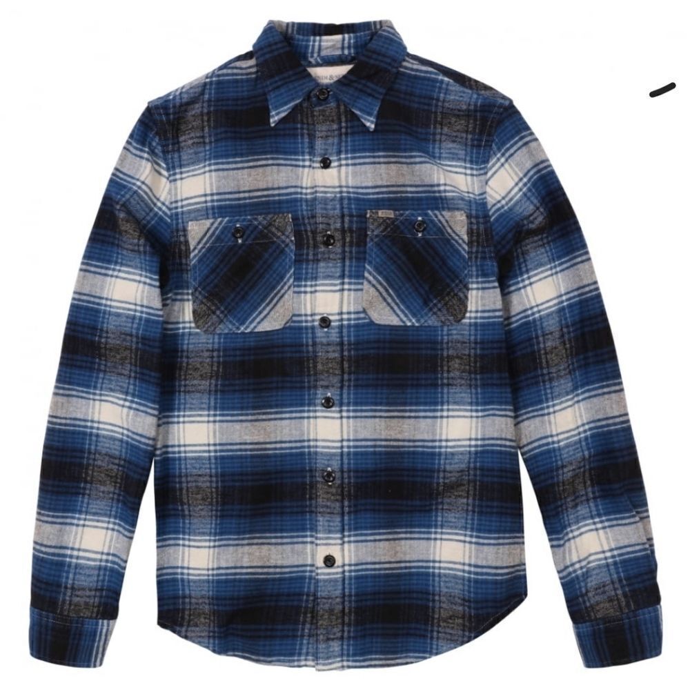 Ralph Lauren Denim Supply Shirt Mens Size M Flannel Button Up Blue Plaid